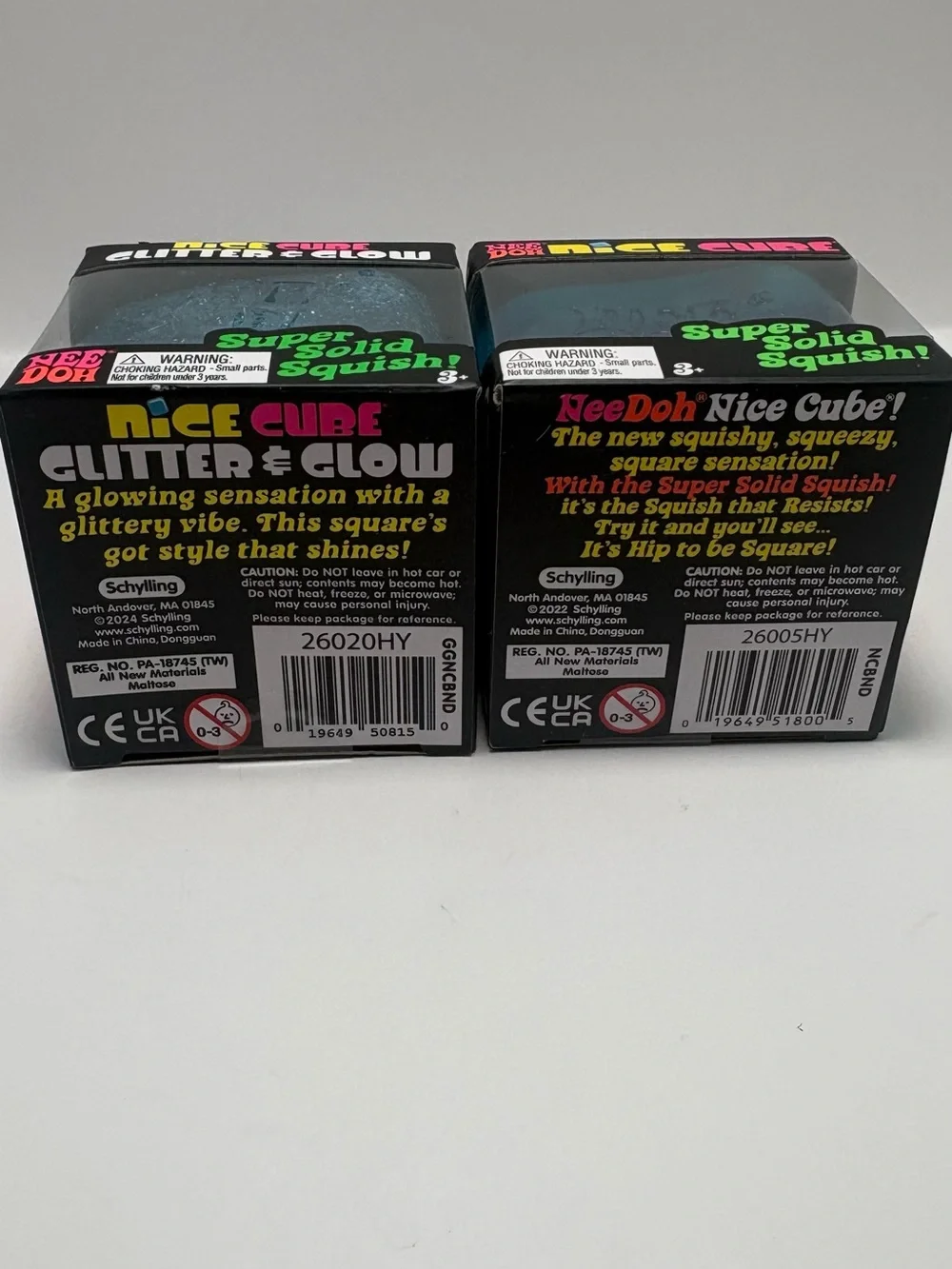 Nee doh Nice Glitter & Glow and Nice Cube Super solid squishy Set in Blue Color